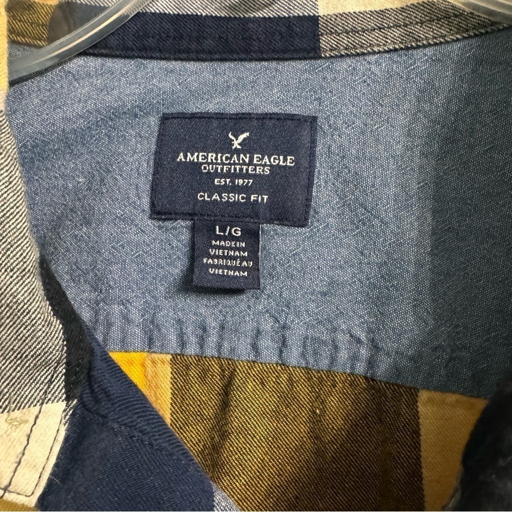 American Eagle (EUC) Men’s 100% Cotton Flannel Shirt, Size Large - Picture 2 of 8